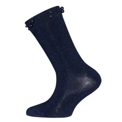 Ewers Kindersokken Donkerblauw Met Glittergaren En Pareltjes