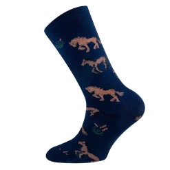 Ewers Kindersokken Donkerblauw Met Paarden