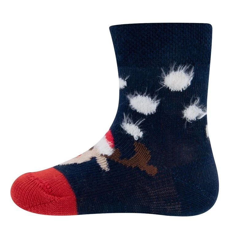 Ewers Dubbelpak Babysokken/Peutersokken Kerstrendier Donkerblauw - Afbeelding 5