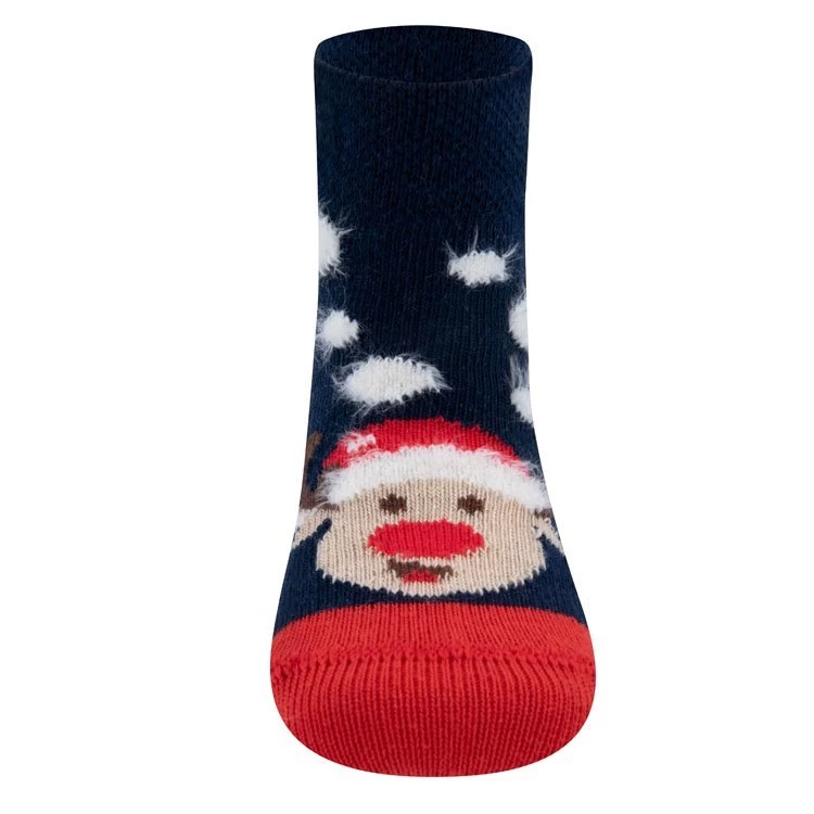 Ewers Dubbelpak Babysokken/Peutersokken Kerstrendier Donkerblauw - Afbeelding 6