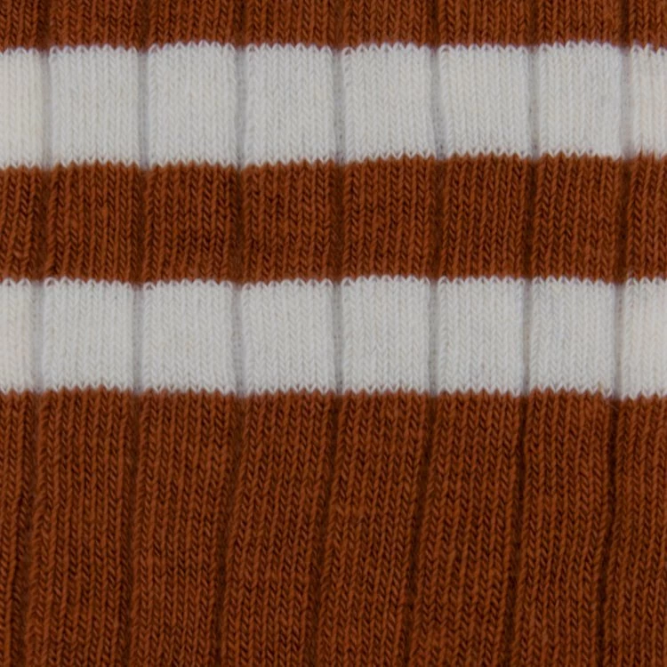 Ewers Set Van 3 Paar Kindersokken - Ribsokken Met Strepen - Oranjebruin/Blauw - Afbeelding 7