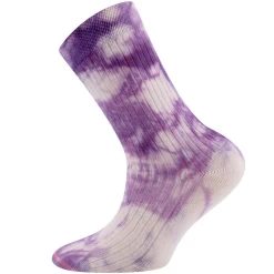 Ewers Kindersokken Ribstof Batik/Tie-dye Print Lila