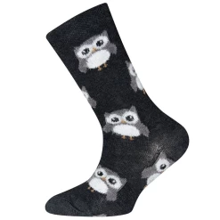 Ewers Kindersokken Donkergrijs Met Uiltjes