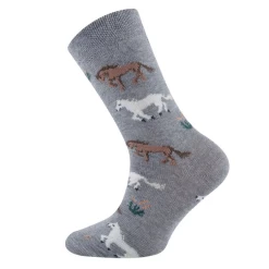 Ewers Kindersokken Grijs Met Paarden