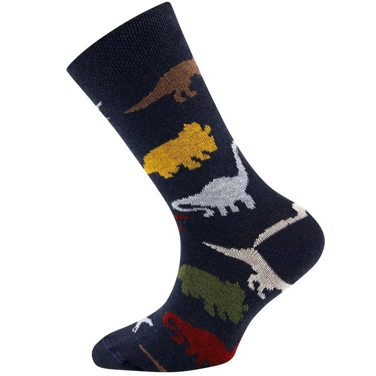Sokken Jongen - Set Met 3-paar - Blauw/Groen- Dinos/Effen/Strepen - Ewers - Afbeelding 2