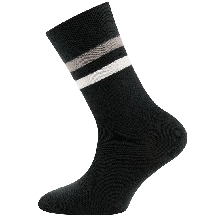 2-Pack Kindersokken Ewers - Set - Zwart Met Strepen Wit/Grijs En Wit Met Zwarte Streepjes - Afbeelding 2