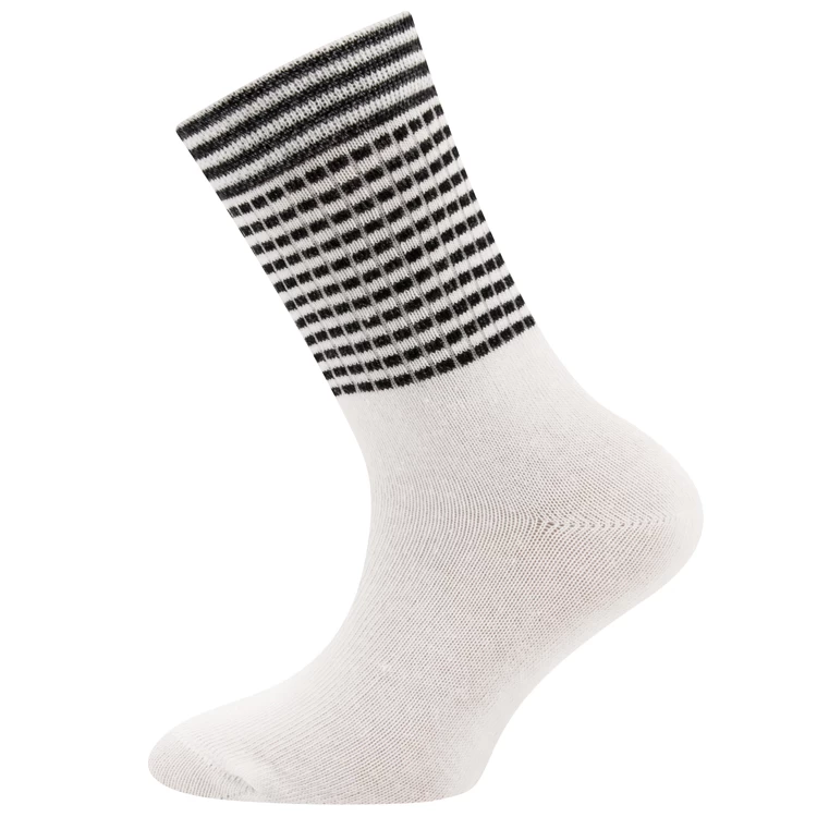 2-Pack Kindersokken Ewers - Set - Zwart Met Strepen Wit/Grijs En Wit Met Zwarte Streepjes - Afbeelding 3