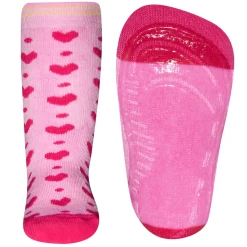 Ewers Antislipsok Roze Met Fuchsia Hartjes