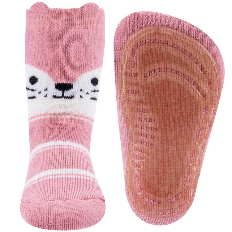 Ewers Antislipsokken Oudroze Met Poezenhoofd