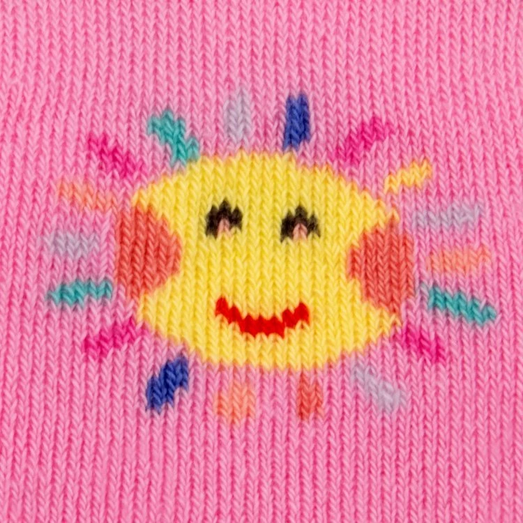 Ewers Antislipsokken Roze Met Zonnetjes - Afbeelding 2