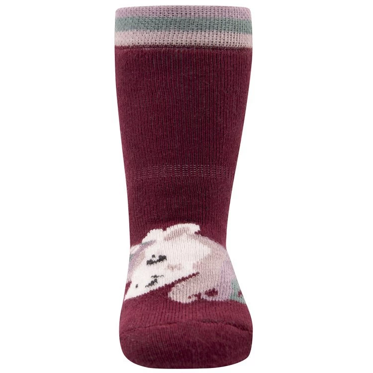 Antislipsok Roze Noppen Maat 35/38 - Dubbelpak - Beige Met Gekleurde Eenhoorns/Wijnrood Eenhoornhoofd - Ewers - Afbeelding 3