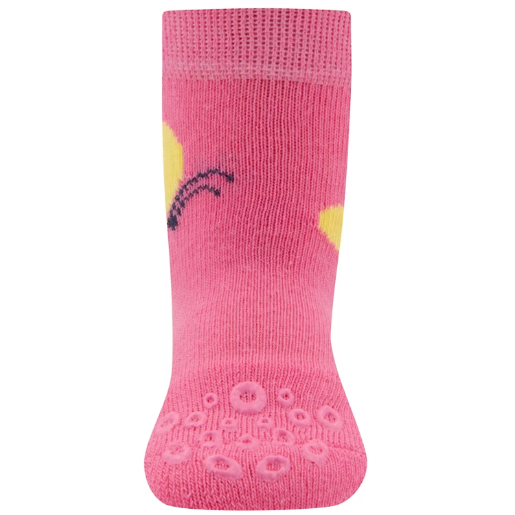 Antislipsok Ewers Roze Met Gele Vlinder - Antislipnopjes - Afbeelding 3