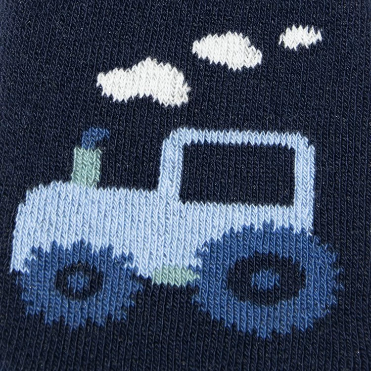 Ewers Antislipsok Donkerblauw Met Tractor - Afbeelding 2