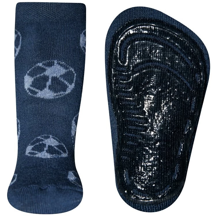 Ewers Antislipsok Blauw Met Voetballen