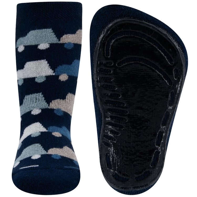 Ewers Antislipsok Donkerblauw Met Auto's