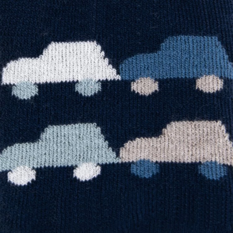 Ewers Antislipsok Donkerblauw Met Auto's - Afbeelding 2