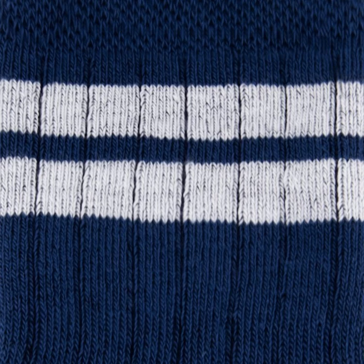 Antislipsokken Voor Volwassenen - Ribpatroon Blauw Met Witte Streepjes - Ewers - Afbeelding 2