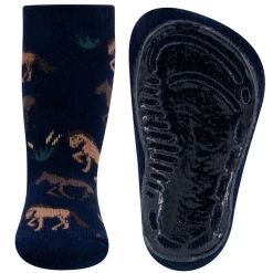 Antislipsokken Voor Volwassenen - Donkerblauw Met Paarden - Ewers