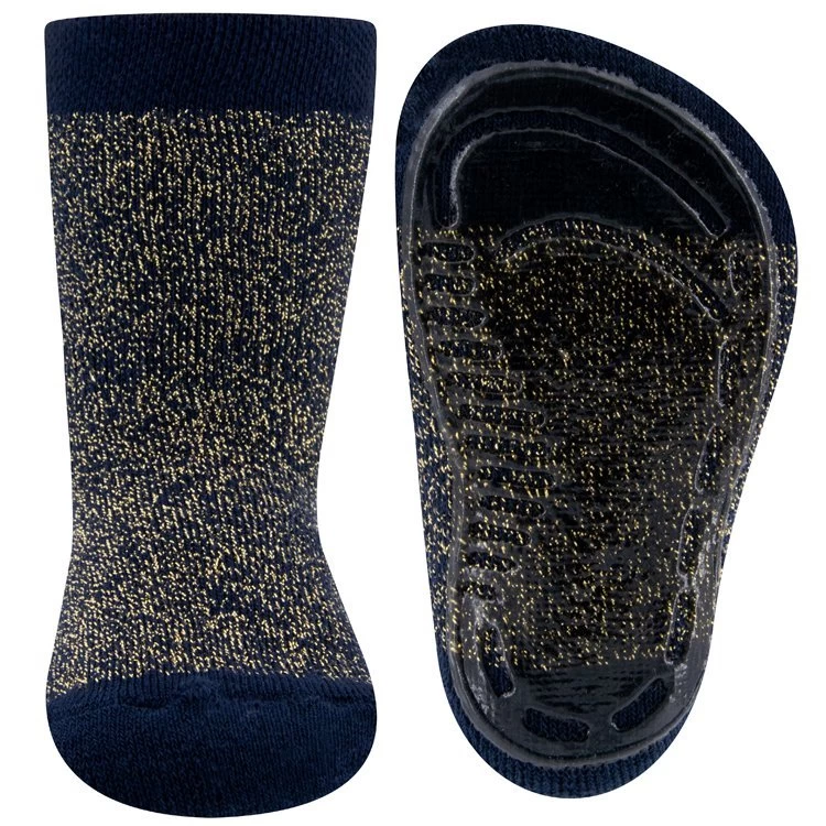 Ewers Antislipsokken Donkerblauw Met Glittergaren