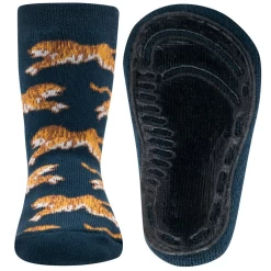 Antislipsok Donkerblauw/petrol Met Tijgers - Ewers