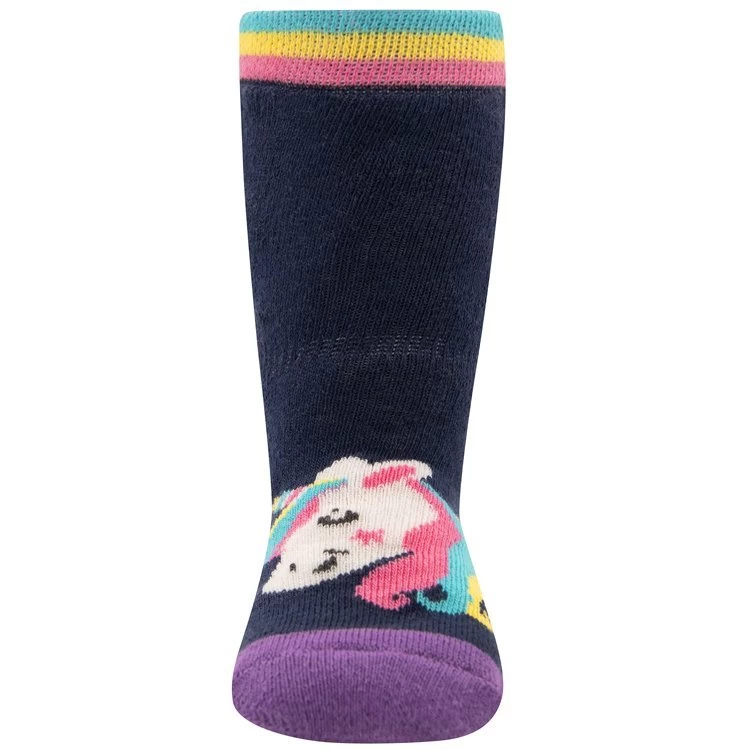 Antislipsok Donkerblauw Noppen - Dubbelpak - Gekleurde Eenhoorns/Eenhoornhoofd - Ewers - Afbeelding 3