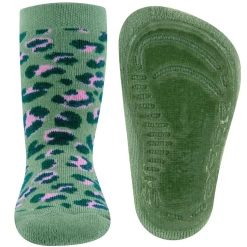 Antislipsok Voor Volwassenen - Mosgroen Met Wildlife Print - Ewers