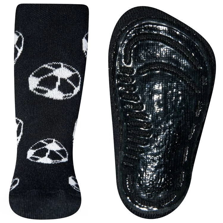 Antislipsok Voor Volwassenen - Zwart Met Voetballen - Ewers