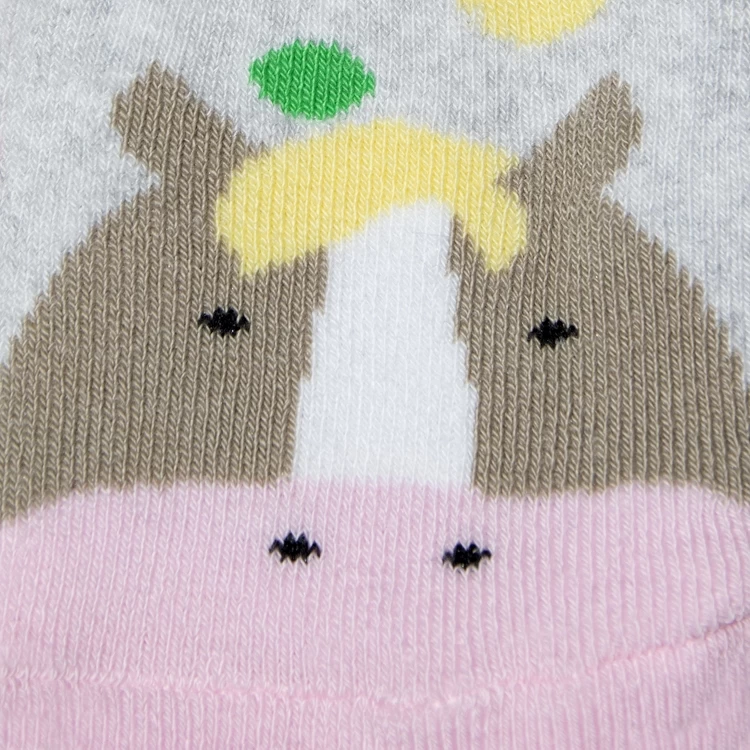 Ewers Antislipsok Met Paardenhoofd Grijs Met Roze - Afbeelding 2