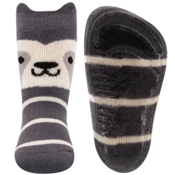 Antislipsok Met Wasbeer En Oortjes - Grijs - Ewers