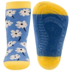 Ewers Antislipsokken Lichtblauw Met Bloemetjes