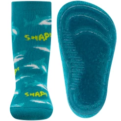 Antislipsok Ewers Aquablauw Met Haaien En "Snap!"