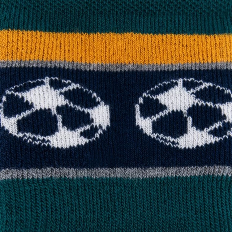 Antislipsok Voor Volwassenen - Zeegroen Met Strepen En Voetballen - Ewers - Afbeelding 2