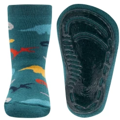 Antislipsok Zeegroen Met Gekleurde Dinosaurussen - Ewers