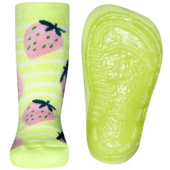 Ewers Antislipsok Geel Gestreept Met Aardbeien