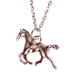 Ketting RVS Zilverkleurig 55cm - Hangertje Paardje Galop Zilverkleurig 1,5cm