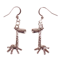 Oorbellen Zilverkleurig - Hangertjes Giraf Zilverkleurig 2,5cm