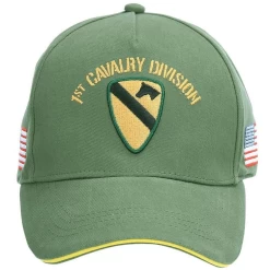 Baseballcap US 1st Cavalry Division - Groen Met Geel Logo
