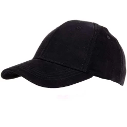 Baseballcap Zwart Effen - Sniper Cap - Stretch 57cm