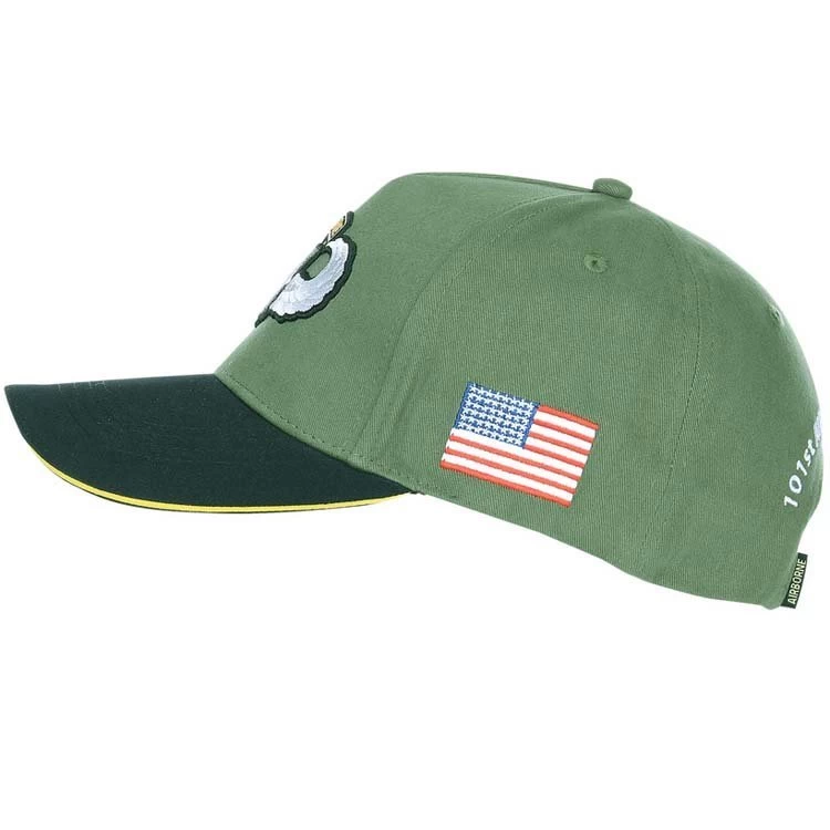 Baseballcap 101st Airborne - Groen Met Zwarte Klep - Afbeelding 4