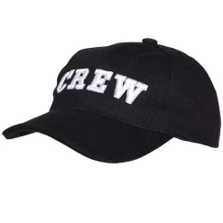 Baseballcap Zwart Met Witte Geborduurde Letters - CREW