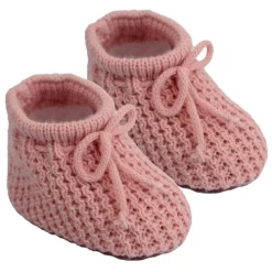 Babyslofjes Oudroze - Gebreid Met Vetertje