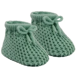 Babyslofjes Saliegroen - Gebreid Met Vetertje