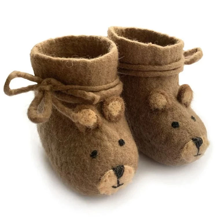 Vilten Babyslofjes - Beer