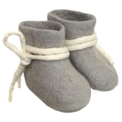 Vilten Babyslofjes - Grijs
